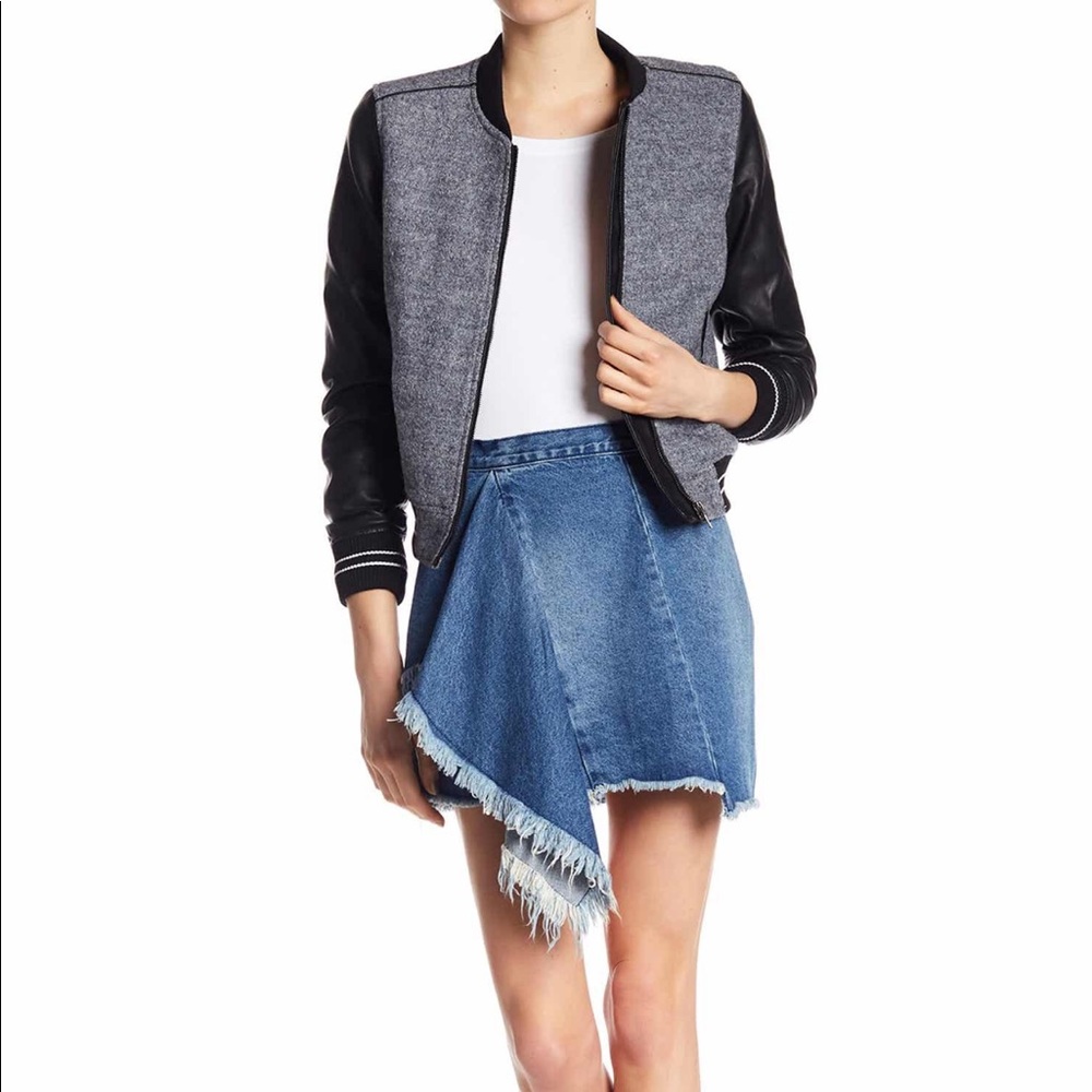 NEW Blank NYC Draped Denim Skirt - Picture 2 of 4